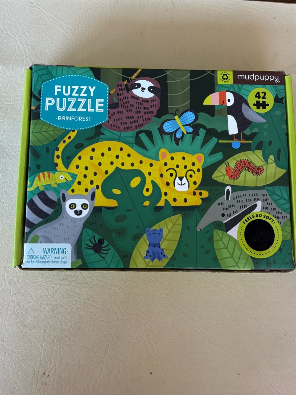 Mudpuppy Animal fuzzy jungle puzzle
